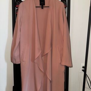 Forever 21 Blush Draped Trench Coat